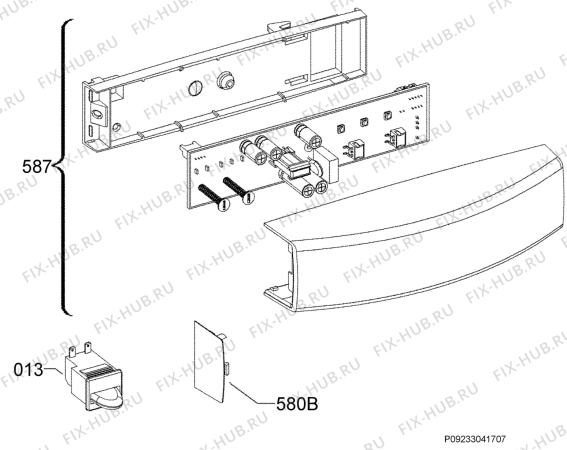 Взрыв-схема холодильника Electrolux IK161SR - Схема узла Command panel 037